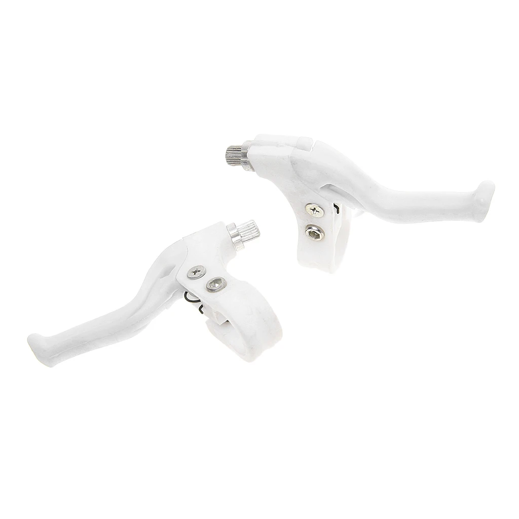 Children Kids Universal Lightweight Twin Bicycle Bike Brake Levers Set White Children Kids Universal Lightweight Twin Bicycle Bike Brake Levers Set White