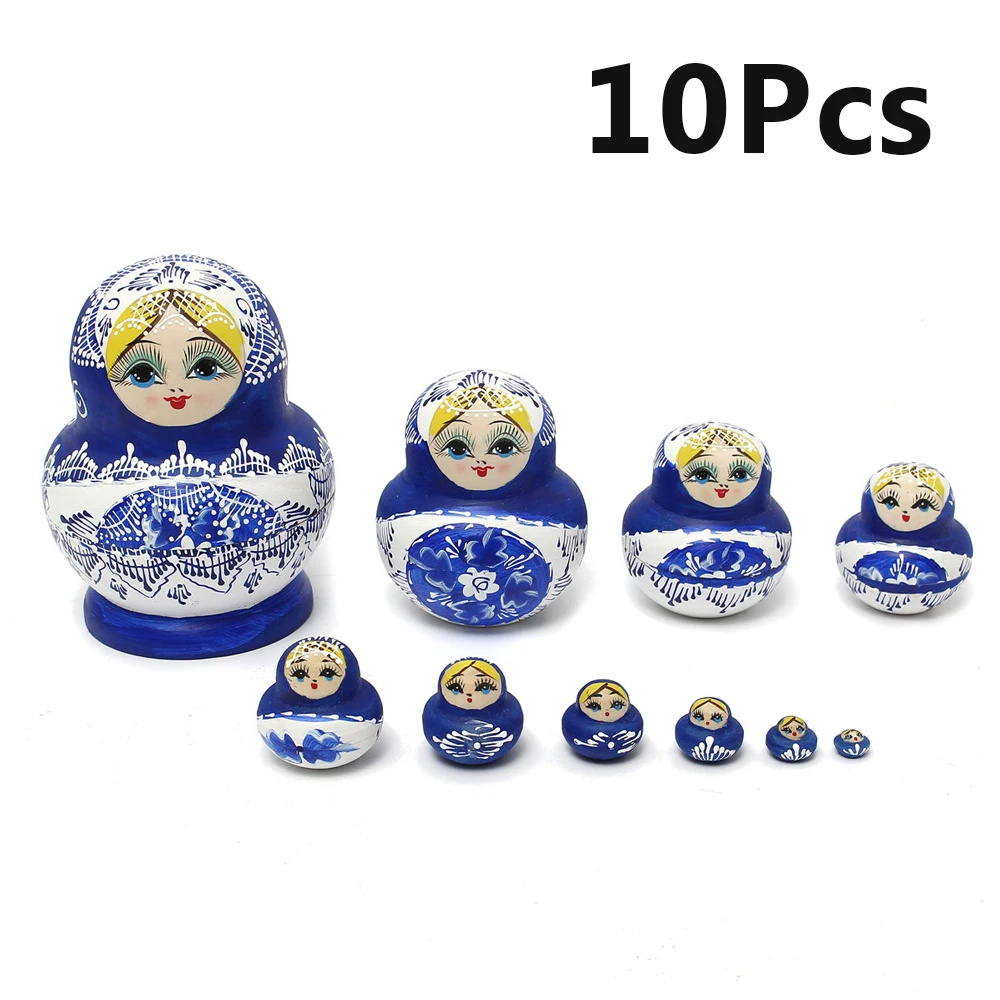 1 Набор, деревянные русские куклы, детские игрушки, подарки, животные, Санта-Клаус, Иисус, девочка, сделай сам, неокрашенный пустой эмбрион, гнездовая игрушка-матрешка, подарок