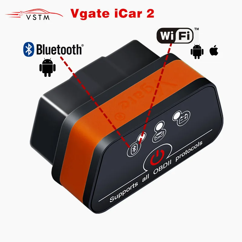 

Vgate iCar2 ELM327 code reader obd2 Bluetooth Wifi Scanner elm 327 V2.1 icar 2 Auto Diagnostic Scanner for android/PC/IOS