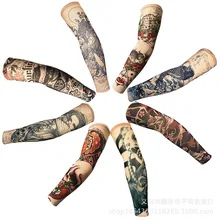 Нарукавник с татуировкой рукава татуировки руки, чтобы покрыть открытый солнцестойкий УФ-защита бесшовный большой размер рыбалка большой цветок рука