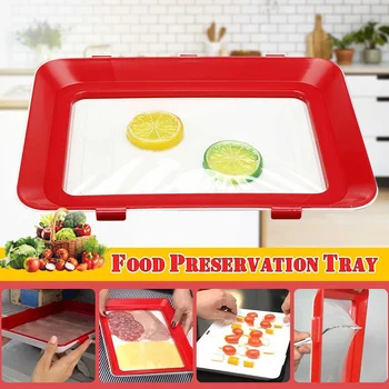 

Clever Tray Kitchen Items Food Storage Container Set Food Fresh Storage Microwave Cover Food Preservation Tray