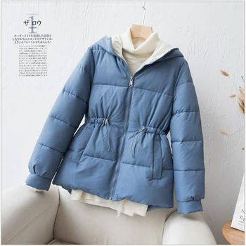 

Winter Women Jackets Cotton Padded short Hooded women Parka Casual Wadded Snow Outwear Warm bread coat R309