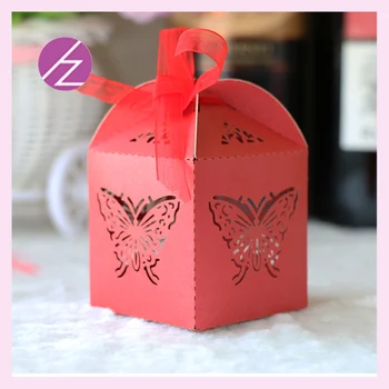 

100pcs Customiable Candy Boxes Of Chinese Red Pearl Paper Kit With Lace Ribbon，Birthday Party Supplies Chocolate Boxes