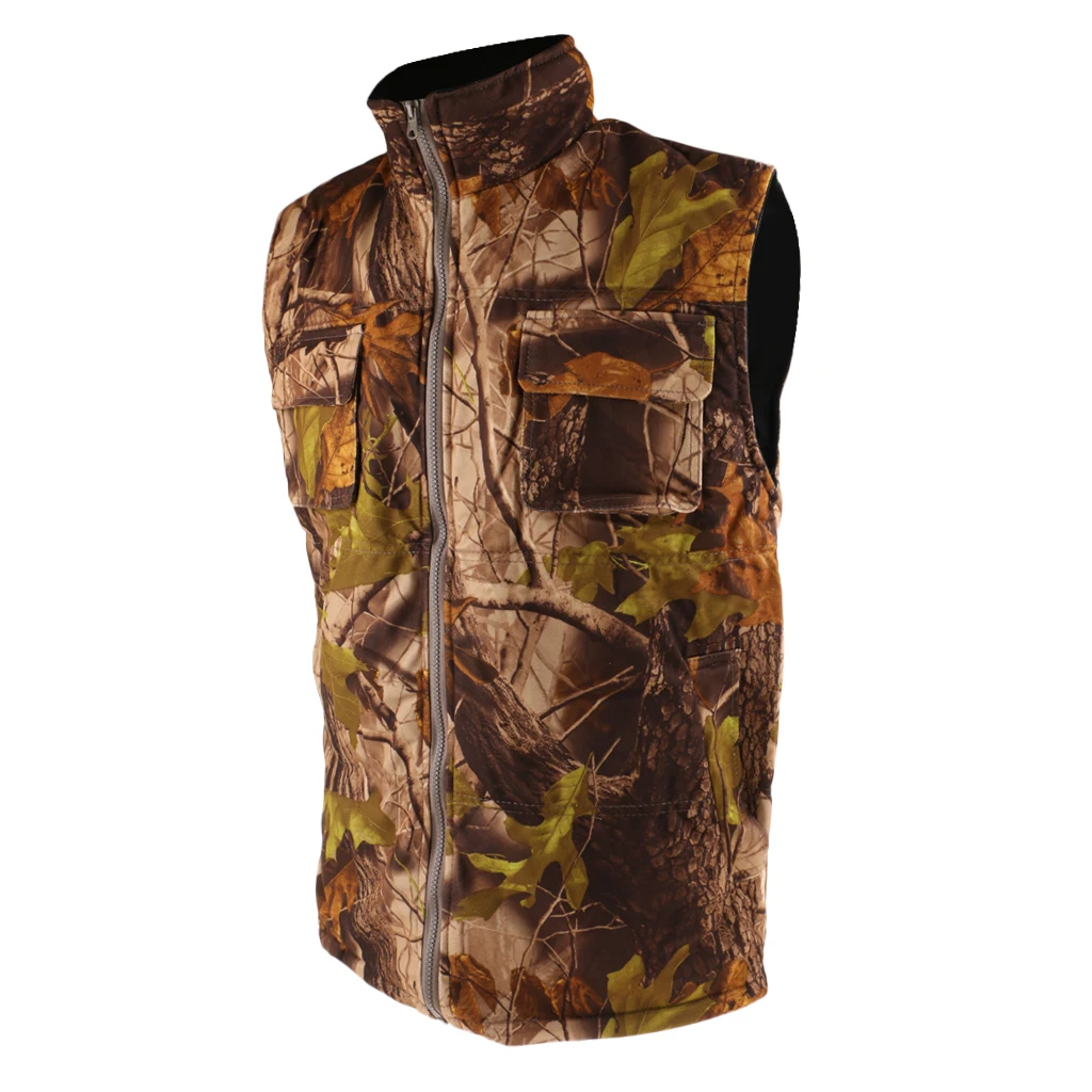 Men`s Lightweight Camouflage Vest - Super Comfortable and Thermal Warm Fleece Hunting Waistcoat