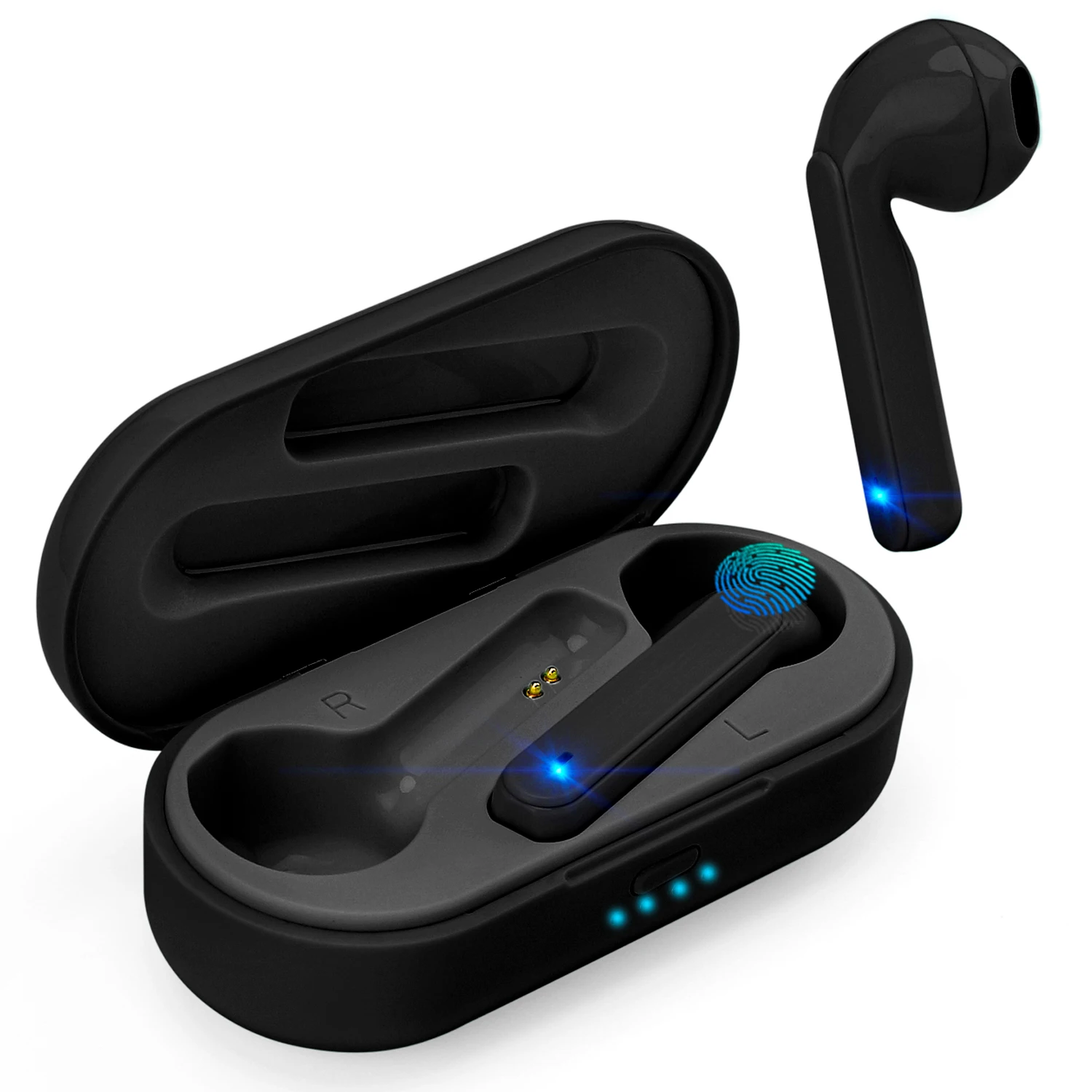 black TWS Bluetooth наушники 5,0 настоящие беспроводные наушники водонепроницаемые Bluetooth наушники для QC xiaomi redmi беспроводные наушники T3 - Цвет: black
