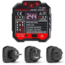 HT106 цифровой дисплей штепсельная розетка напряжение на выходе тестер Электрический дефектоскоп расширенная линия цепи настенный штекер Finder