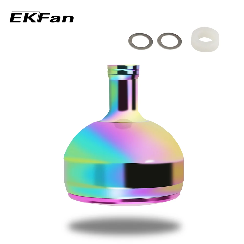 EKFan красочное удилище для рыбалки ручка диаматор 38 мм полый металлический рыболовный ручка для катушки для спиннинга типа колеса