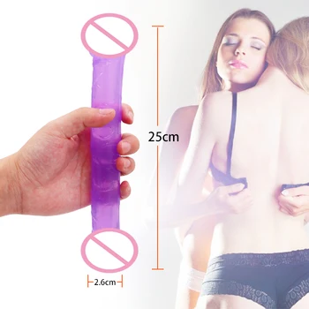 Sex U Shape Double Big Dildo Vagina Anal Women Gay Lesbian Double Ended Dong Penis Artificial Penis Doble Pene Sex Toys 3