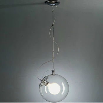 

220V Modern Led Light Glass Soap Bubble Circular Ceiling Lamp Hang Dining Lamp Droplight Pendant Lights Living Room Coffee Bar