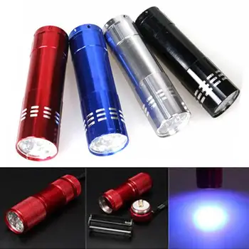 

Torch 9LED Aluminum Multifunctional Currency Detector UV Lights Lamp Flashlight Ultra Violet Blacklight