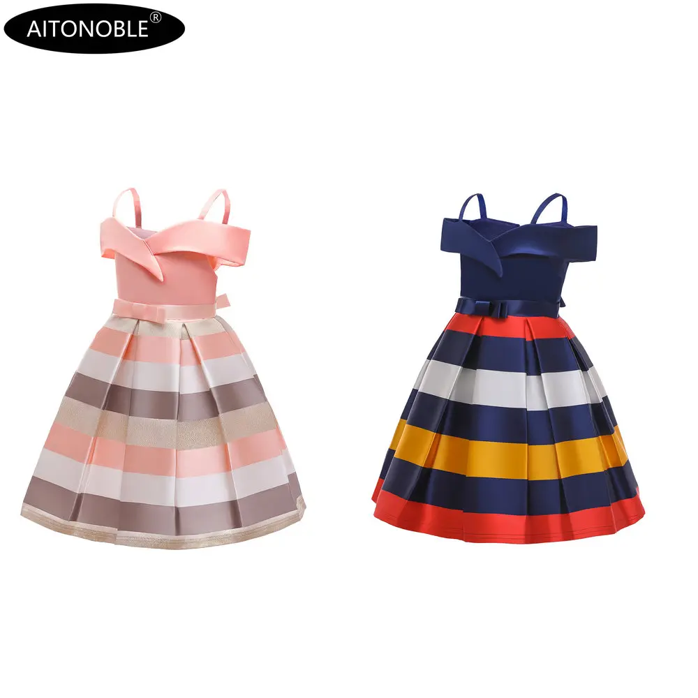 Aitonoble New Costume Christmas Dress Girl's Dress Children Skirt Cosplay Christmas For Girls With a Gift Bag