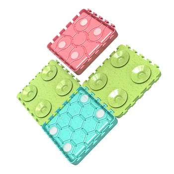 

4PCS Pet Slow Feeder Pet Dog Bowl Food Plate Four-Gear Box Dedicated Training Pet Stable Bathing Sucker Pet Lick Stick Basin