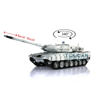شراء2.4G هينجلونج 1/16 6.0 البلاستيك Leopard2A6 RTR دبابة مع جهاز للتحكم عن بُعد برميل نكص نموذج 3889 TH17119-SMT2