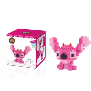 

New 2color Cute Cartoon Stitch Building Blocks Diamond Mini Bricks Stitich Model Block Educational Toys Kids Gifts