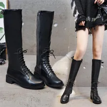 Mhysa/; женские сапоги до колена из искусственной кожи; женские мотоботы с перекрестными ремешками; женские ботинки на платформе; высокие сапоги на массивном каблуке