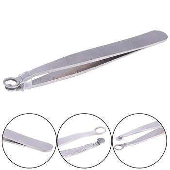 

Round Tip Eyebrow Tweezer Cool Stainless Steel Black Eyebrow Hair Removal Tweezers Professional Perfectly Make Up Tools