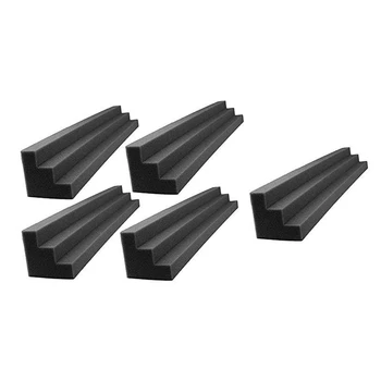

5 Piece Soundtrack with Studio Foam Corner Block Facing Corner Wall Studios or Home Theater Black