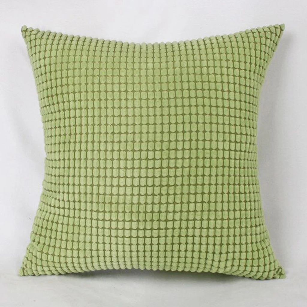 1pcs Corduroy Soft Solid Decorative Square Throw Pillow Covers Set Cushion Case for Sofa Bedroom Car 24x24 inch 60x60 cm