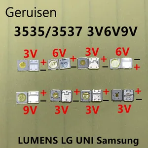 5-100PCS Für LG UNI LUMEN SAMSUNG LED marke neue und original 1W 3V 2W 6V 3535 2,4 W kühles weiß lcd-hintergrundbeleuchtung TV anwendung