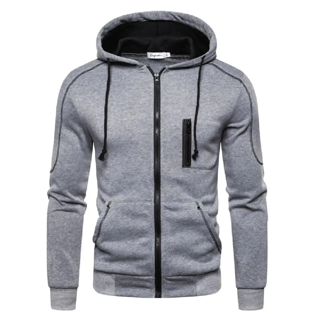 

Men moletom Zipper hooded Sweatshirts Fashion Tide Jacquard Hoodies Fleece Jacket Casual Fall Winter Coat