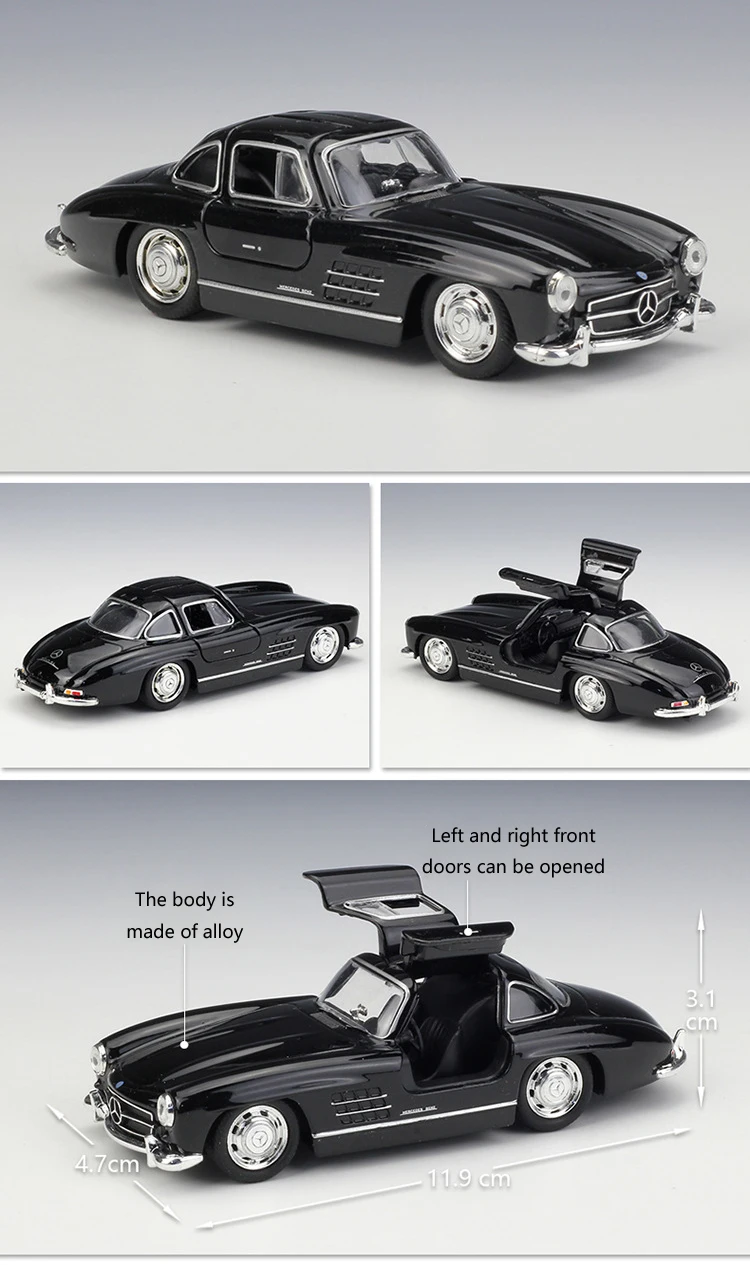 WELLY литой под давлением автомобиль 1:36 симулятор классический Mercedes-Benz 300SL модель автомобиля оттягивающийся автомобиль металлический сплав игрушка автомобиль для ребенка Коллекция подарков