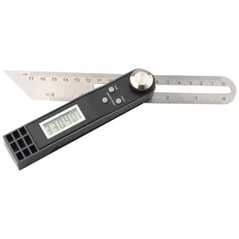

Movable Sliding T-angle Ruler 360degree Digital Protractor Active Sliding Ruler Goniometer Level Inclinometer Neutral /