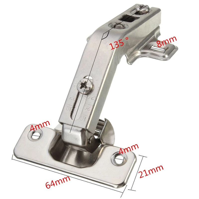 

2pcs Corner Kitchen Cabinet Cupboard Door Hinges Combination W/Screws Set Home Garden Supplies