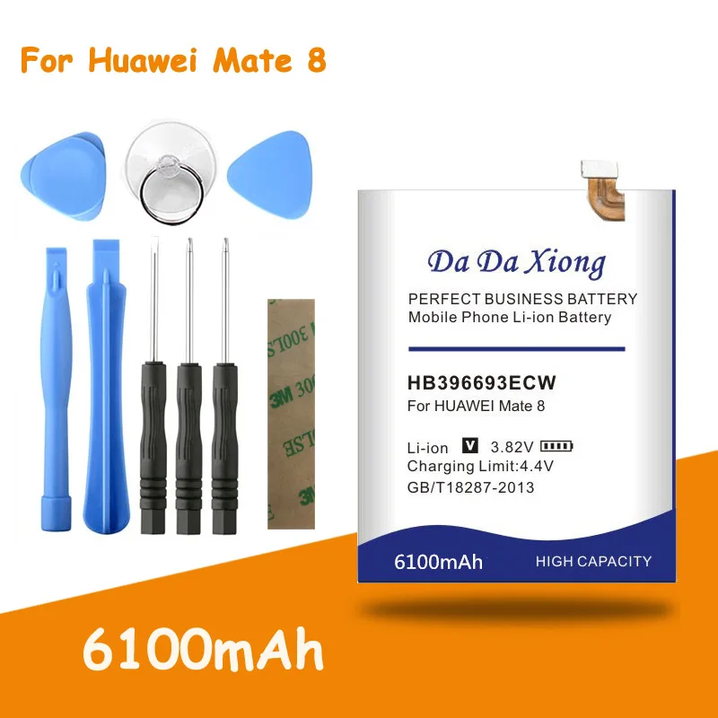 Высококачественный аккумулятор HB396693ECW 6100 мач для Huawei Mate 8 NXT AL10 батареи TL00 mate8 с