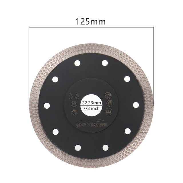 Free Shipping 105/115/125mm Angle Grinder Turbo Diamond Saw Blade Disc For Tile Marble Ceramic Grainite Porcelain Cutting Tools 125mm