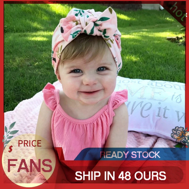 Baby Turban Hats Baby Cute Newborn Toddler Kids Baby Girl Turban Cotton Beanie Hat Solid Winter
