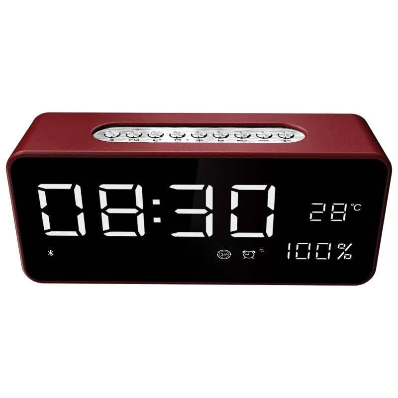 

Wireless Bluetooth Speaker Big LED Display Alarm Clock Portable Stereo Subwoofer Speaker AUX TF USB MP3 Player FM Radio