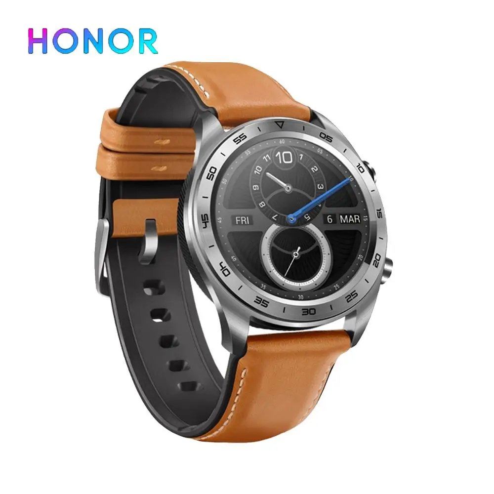 Huawei Honor Watch Magic Smart Watch GPS WaterProof Heart Rate Tracker Sleep Tracker Working 7 Days Message Reminder - Цвет: Silver