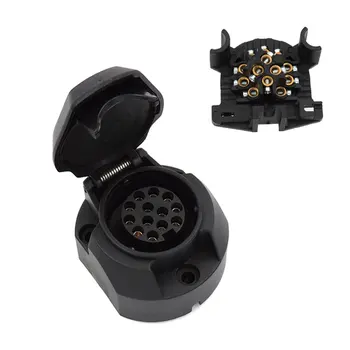 

European Car 13 Hole Socket Fog Light Connection Trailer Adapter Truck Interface Rv Power Cord Socket Waterproof Connector 12V