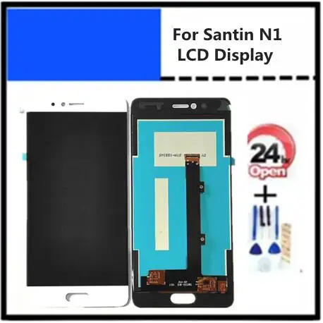 For Santin N1 LCD Display Touch Screen Digitizer Glass Repair Replacement Complete Assembly White | Мобильные телефоны и