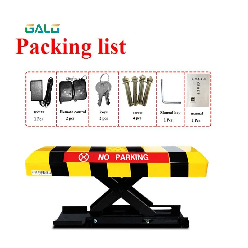 Rremote controllers parking lock car lot application/rising height 305mm automatic battery post barrier bollard | Безопасность и