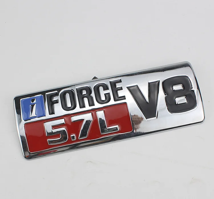 Подходит для гладкой Toyota I Force 5.7L V8 Автомобильный логотип Гладкий ABS КРЫЛО боковой ярлык хвост маркировка