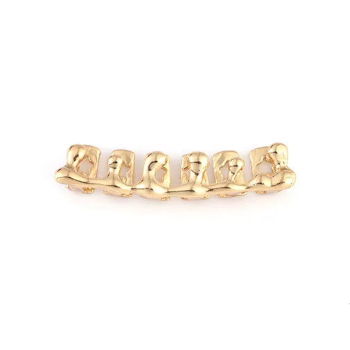 gold star Teeth Jewelry Silver /Gold Teeth Grillz Hip hop Teeth Drip Grills Dental Top&Bottom Grill Tooth Caps Cosplay Party Body Jewelry - Окраска металла: gold star