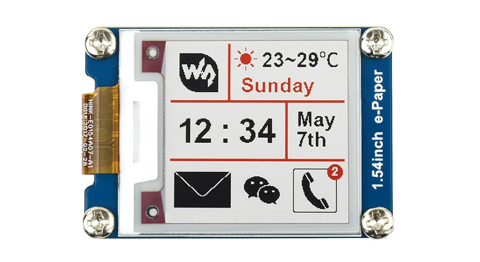 Электронная бумага Waveshare для Raspberry Pi/STM32 200x200 1 54 дюйма трехцветная