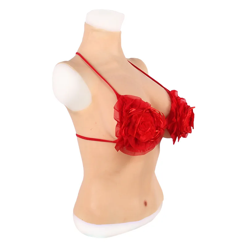 Fake Realistic Silica gel boobs bodysuit for women for crossdresser shemale drag queen tits transgender cosplay false breast