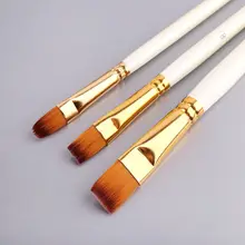 Новинка 10 шт кисти для рисования акварельные нейлоновые волосы круглые filber Angel плоские Кисти для краски