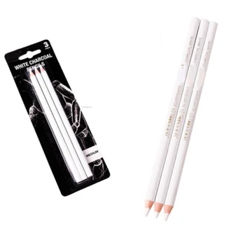 

3pcs White Charcoal Pencils For Sketch Carbon Pens Sketch Tools High-quality Convenient Art Tools