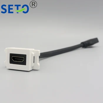 

SeTo 128 Type HDMI Module With Extended Line Connector Keystone For Wall Plate Socket