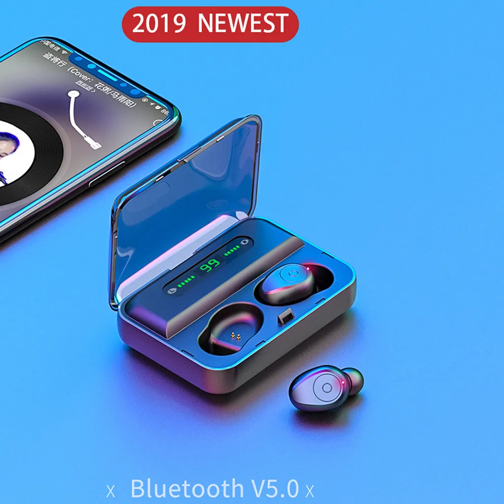 50 # TWS Bluetooth наушники с микрофоном светодиодный дисплей беспроводные