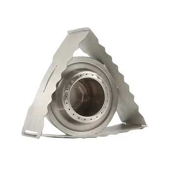 

Non-Slip Picnic Portable Stainless Steel Camping Alcohol Stove Furnace With Windshield Picnic Hiking Kitchen Cooker