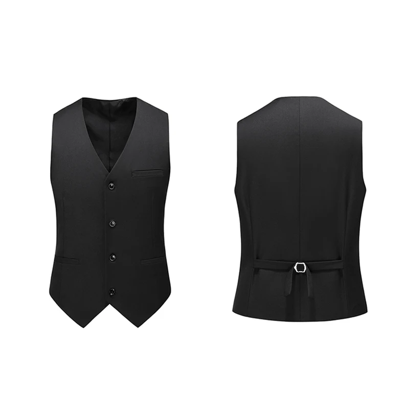 waistcoat black Для мужчин костюмы двубортный королевский синий высококачественные для жениха для выпускного вечера slim fit костюм для свадьбы, смокинг мужской костюм, комплект из 2 предметов, костюм - Цвет: waistcoat black