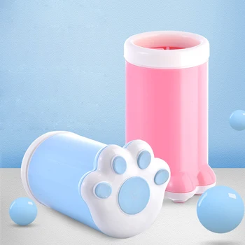 

Dog Paw Cleaner Cup Soft Silicone Combs Portable Pet Foot Washer Cup Paw Clean Brush Quickly Wash Dirty Cat Foot Cleaning Bucket