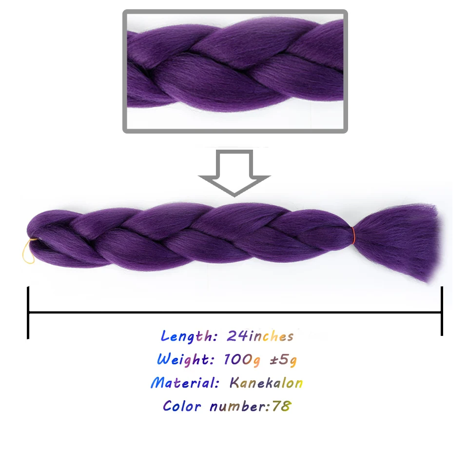 Джамбо косы длинные, радужной расцветки синтетические плетеные волосы желтый розовый фиолетовый серый наращивание волос негабаритных пинцетов аксессуары - Цвет: T1B/серый
