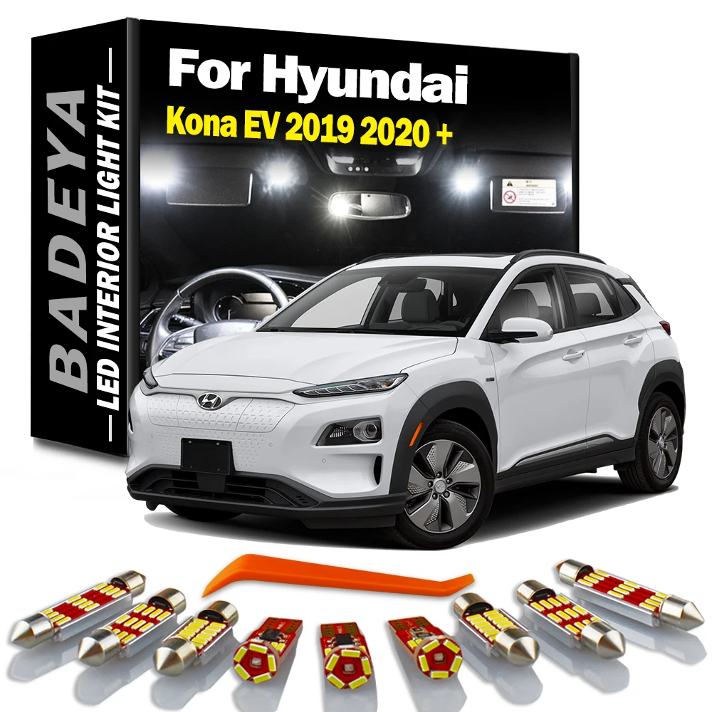 Badeya 12pcs Canbus Led Interior Map Dome Light Kit For Hyundai Kona Ev ...