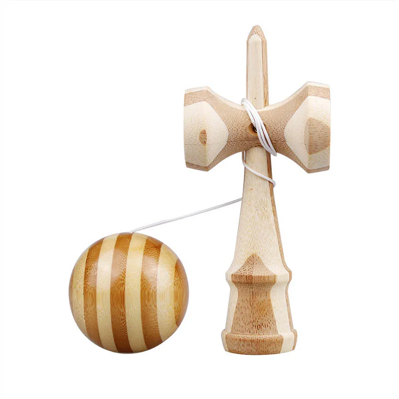wonderful  18cm Professional Kendama Bamboo Wooden Toys PU Paint Skillful Juggling Ball Antistress Outdoor Spo