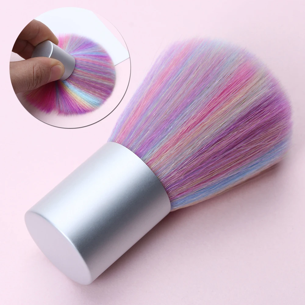 1 шт. смешанные цвета мягкие волокна для волос щетка чистки ногтей акриловая УФ